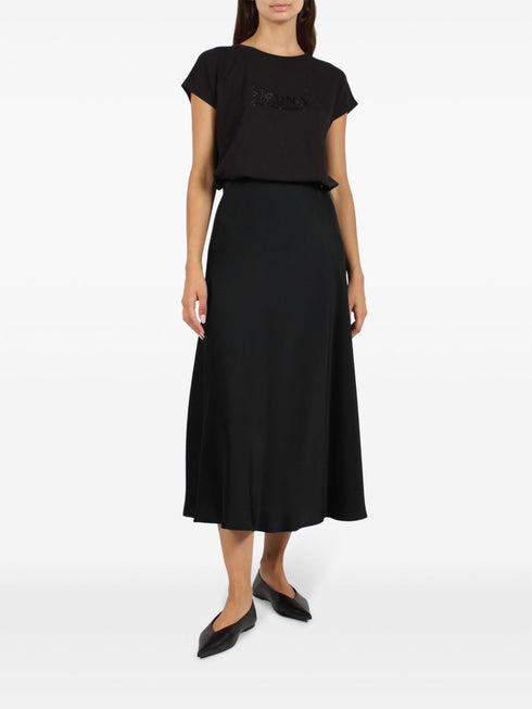 satin midi skirt